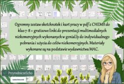 Ogromny całoroczny zestaw sketchnotek i kart pracy w pdf z Przyrody do klasy 4 + gratisowe linki do prezentacji multimedialnych niekomercyjnych wykonanych w genial.ly do indywidualnego pobrania i użycia do celów niekomercyjnych. Materiały wykonane są na podstawie wydawnictwa Nowa Era.