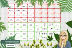 Memory "Wzory i nazwy kwasów" oraz "Szkło i sprzęt laboratoryjny" w pdf. Chemia 7 i 8. Dział "Kwasy", "Substancje".