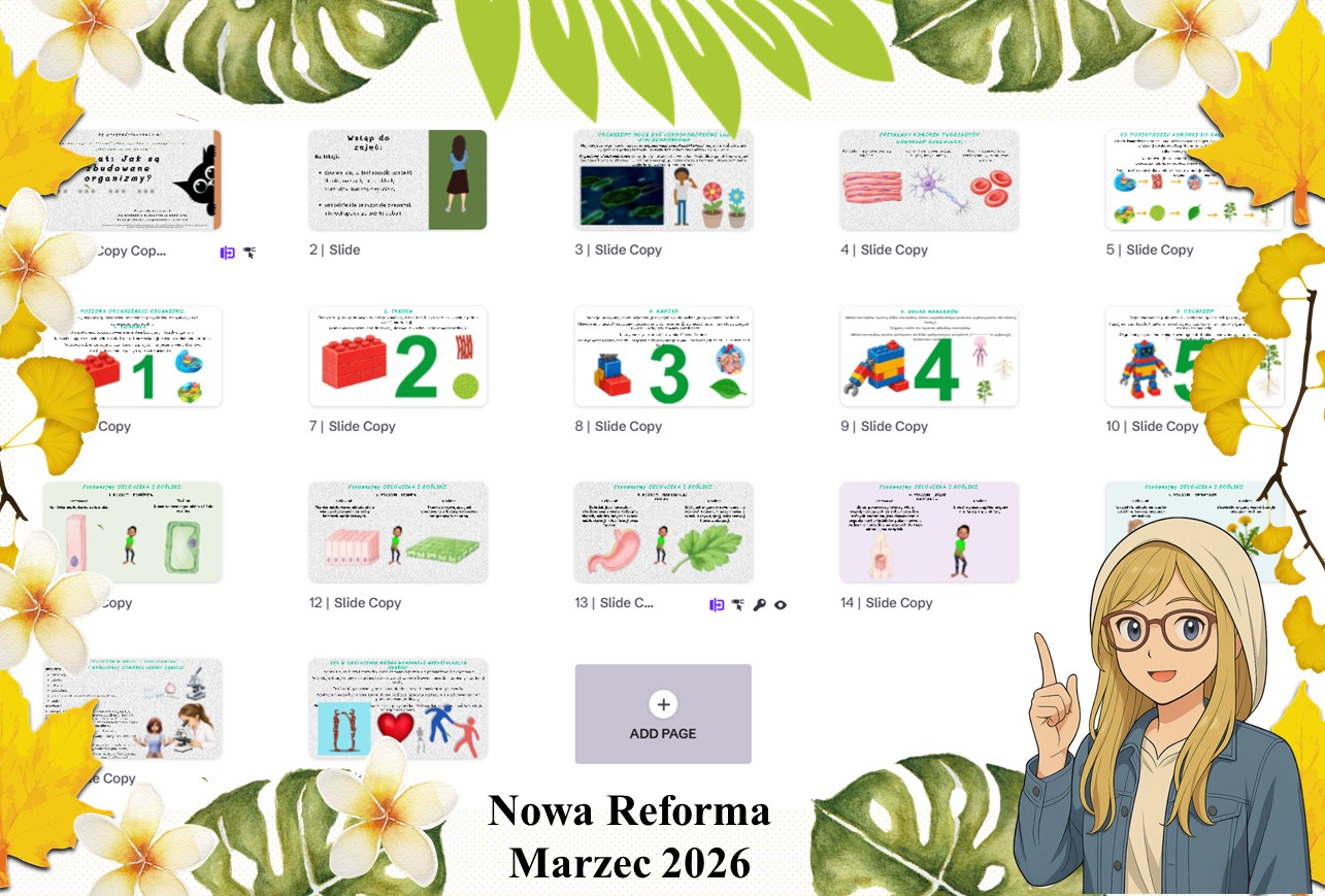 Prezentacja multimedialna w genial.ly do edycji „Jak są zbudowane organizmy?” wykonana na podstawie podręcznika „Przyroda” Nowa Era. Przyroda 4. Dział „Jak działają organizmy?”.