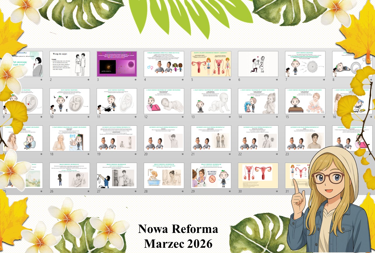 Prezentacja multimedialna w genial.ly do edycji „Jak zmieniamy się w ciągu życia?” wykonana na podstawie podręcznika „Przyroda” Nowa Era. Przyroda 4. Dział „Jak działa moje ciało?”.
