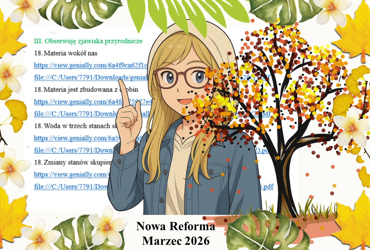 Zestaw samych prezentacji multimedialnych z przyrody wykonanych w genial.ly do edycji do jednego działu "Obserwuję zjawiska przyrodnicze" w pdf. Przyroda. klasa 4. Nowa Era "Odkrywam przyrodę".