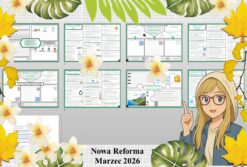 Średni - kompletny zestaw materiałów do jednego działu z przyrody "Obserwuję zjawiska przyrodnicze": sketchnotka, karta pracy w pdf i prezentacja multimedialna w genial.ly do edycji. Przyroda 4. "Odkrywam przyrodę" - dostosowane do wydawnictwa Nowa Era.