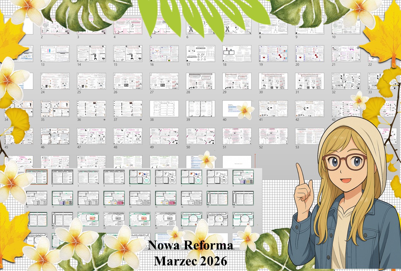Duży (całoroczny) zestaw na lekcje do biologii w klasie 7: sketchnotki/notatki, karty pracy plus gratisowe prezentacje multimedialne w pdf. Biologia. Klasa 7. Dostosowane do wydawnictwa Nowa Era.